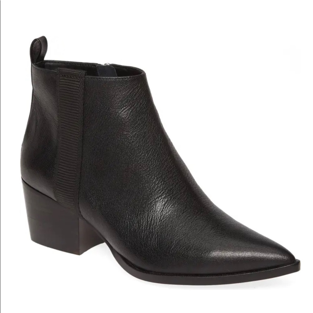 Lines Paolo Black Leather Booties size 9.5